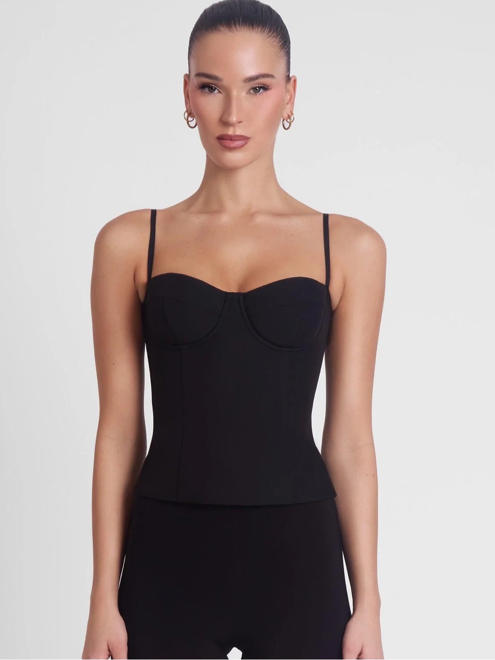 Leau Bali Black Bustier Corset Top Size Xs